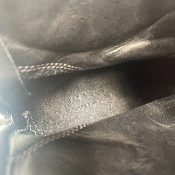 RAG AND BONE Newbury Black Suede Zip Up Bootie Womens Size EU 36.5/US 6.5 - Picture 10 of 10